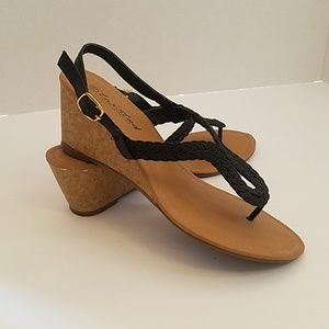 NWOT Twisted Cork Heel Wedges